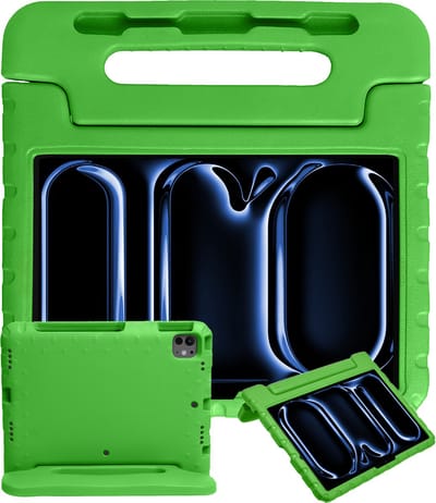 Hoesje - Geschikt voor Apple iPad Pro (2024/2025) - 11 inch - Kinderhoes Shockproof Bumper - Kidsproof Case - Tablethoes - Kinder Hoes Cover - Groen