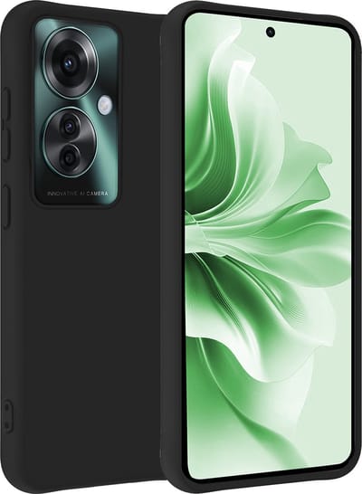Hoesje Geschikt voor OPPO Reno 11F - Sterk & Shockproof - Hoes Cover - Siliconen Case - Zwart