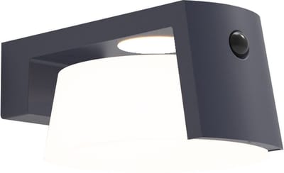 LUTEC - Moon Solar met bewegingssensor voor buiten - LED wandlamp - Donkergrijs
