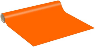 Decoratieve zelfklevende vinylsticker op rol per meter - Wasbare, waterdichte sticker voor keukenmuren en meubels - 60 cm x 10 m - Oranje