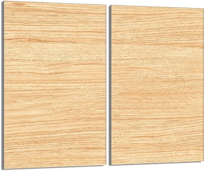 TMK ArtDeko - Serie - Glazen Beschermplaat - 30x52cm - Houten Motief