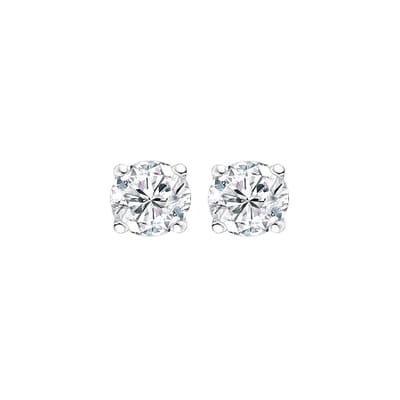 New Bling 9NB-1319 Zilveren Oorbellen met Zirkonia - Oorknopjes - Zirkonia - 3mm - Rhodium - Zilver