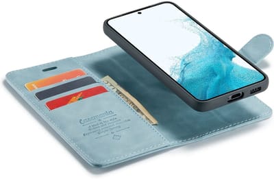 CaseMania Bookcase hoesje geschikt voor Samsung Galaxy S25 FE - Effen Aqua - Kunstleer - 2-in-1 Magnetisch Uitneembaar Design