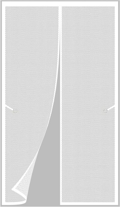 Raamhor - Vliegenhor Raamgaas - Insecten Buiten Houden - Automatische Sluiting - 140 x 185 cm - Wit