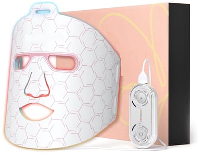 Lichttherapie - Rood Licht Therapie - LED-Therapie - LED-masker - Nabij-Infrarood Roodlicht - voor Gezicht - Flexibel Siliconen Lichttherapiemasker - voor Thuis - Gezichtsmaskers - Huidverzorging - Wit