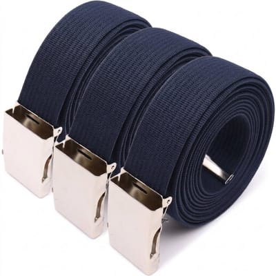 Safekeepers Extra lange koppelriem - Canvas riem - military belt - 3 stuks - Navy Blauw - 185
