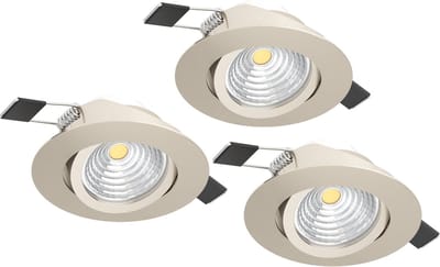 EGLO SALICETO INGEBOUWD. SET KIP Ø88 3X450LM DEMPER. GS