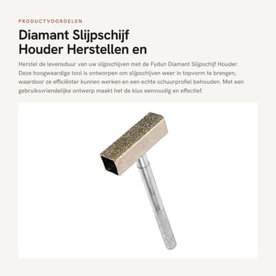 Dailygoods- Slijpschijfhouder Hoogwaardige Diamantcoating - Slijpschijf 125mm - Slijpmachine - Gereedschap voor Schuren - Herstellen van Slijpschijven - Verlengt Levensduur