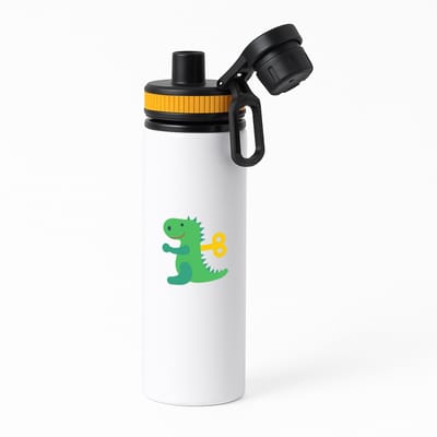Hacebo® - Dino waterfles met draaidop oranje - Dinosaurus - Liefhebbers van dino's - T - rex - speelgoed - dieren - water fles - 850ML