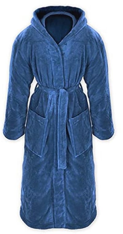 Gräfenstayn® Badjas voor dames en heren, knuffelig fleece, met capuchon, maat S-XXXL, Öko-Tex Standard 100, flanel-fleece