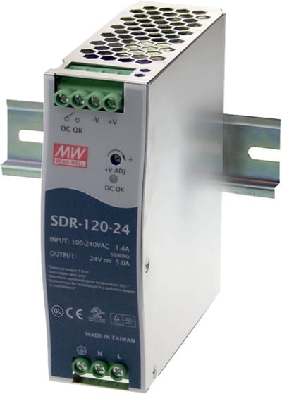 Mean Well SDR-120-12 DIN-rail netvoeding 12 V/DC 10 A 120 W Aantal uitgangen: 1 x Inhoud: 1 stuk(s)