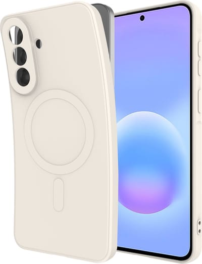 Cazy hoesje geschikt voor Samsung Galaxy A57 Hoesje geschikt voor MagSafe - Color Backcover - Ivory