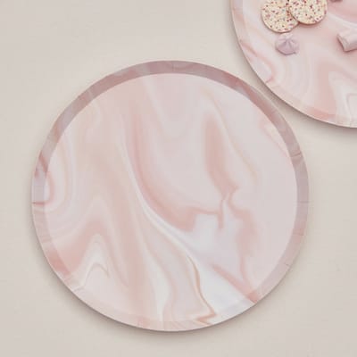 Ginger Ray - 8 Borden Marble Pink - 25 cm