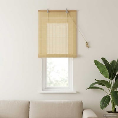 vidaXL - Rolgordijn - Naturel - 50 - x - 160 - cm - Bamboe