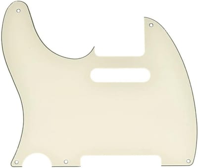 Vintage Telecaster 5 Hole Pickguard Scratch Plate voor USA/Mexicaanse Telecasters - Oud Wit 3-laags Design, Perfect voor Gitaarupgrade
