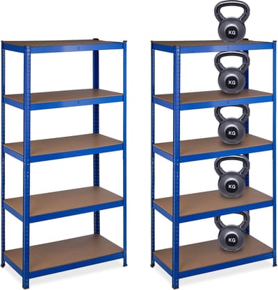 2x opbergrek metaal - stellingkast - legbordstelling - opbergkast - 180x90x45 cm