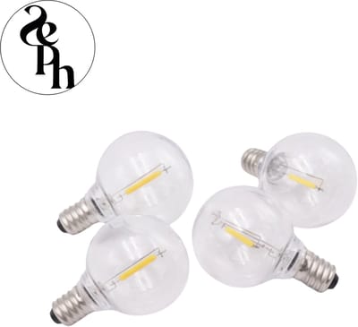 SEPH® Led lichtbronnen E12 voor 7,5 en 15 meter lichtsnoer - 4 stuks - E12 fitting - Glas - LED