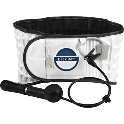 Lumbale tractie-apparaat Lumbale correctie Lumbale hernia Opblaasbare riembeschermer Massager Verminder rugpijn white