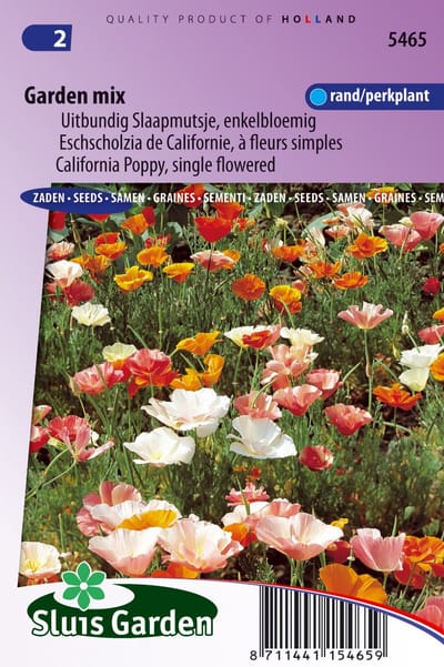 Sluis Garden - Slaapmutsje Garden mix, enkelbloemig