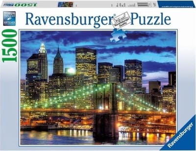 Ravensburger schilderen op nummer New York Skyline schilderpakket.