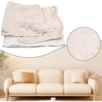 1/2/3-zits bankhoezen Gewatteerde plaid Bankhoezen Wasbare bankbeschermer Antislip bankhoes voor woonkamer slaapkamer white