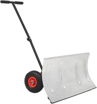 Sneeuwschuiver met Wielen - Winterhulp - Winterklaar Maken - Verstelbare Hoek - 100x44cm - Zwart Rood