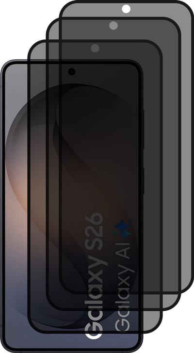 Samsung Galaxy S26 Privacy Screenprotector gehard glas tempered glass - 3 stuks