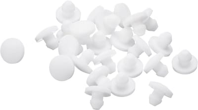 38x Ronde Siliconen Stoppen Wit - Waterdichte Gatafdichting voor Buis en Meubel (2.5-3mm)