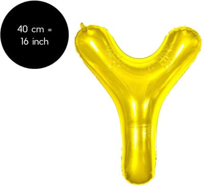 Fienosa Letter Ballonnen - Letter Y - Goud - Kleur Goud - 40 cm - Helium Ballon - Verjaardag Ballon - Verjaardag versiering