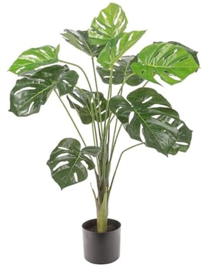 Levensechte kunstmatige monsteraplant - UV-bestendig - 73,5 cm hoog - Voor binnen en buiten