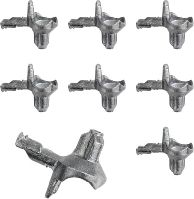 Famanu – Bodemdragers set van 8 stuks, geschikt als reserveonderdeel voor plankdragers, 3 mm