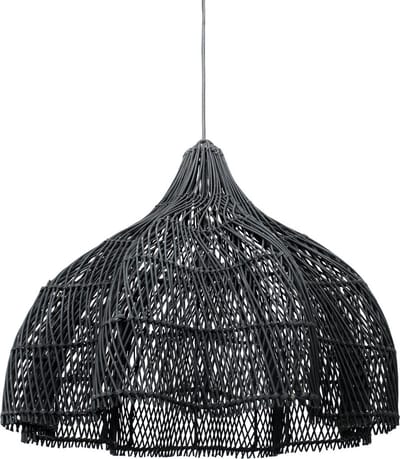 PS-Collection De Whipped Hanglampkap - 60x60x50 - Zwart - Rotan - hanglampen eetkamer, hanglamp zwart, hanglampen woonkamer, hanglamp slaapkamer, hanglamp rotan, hanglamp hout, hanglamp industrieel