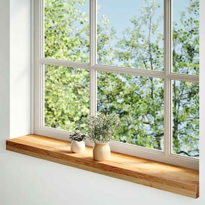 vidaXL - Vensterbanken - 2 - st - 80x15x2 - cm - massief - eikenhout - lichtbruin
