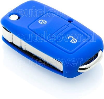 Autosleutel Hoesje geschikt voor Seat - SleutelCover - Silicone Autosleutel Cover - Sleutelhoesje Blauw
