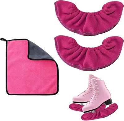 Set van 3 Schaatsbeschermers en Soakers voor IJs- en Kunstschaatsen, Elastische Bladbedekking en Bescherming Accessoires