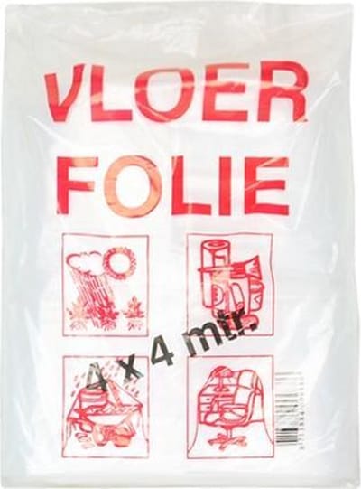 Afdekfolie - Vloerfolie - 4x4 m - Extra Sterk
