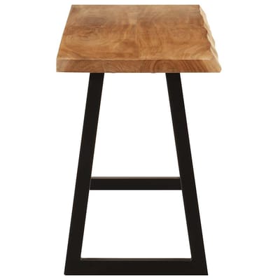 vidaXL - Bankje - met - natuurlijke - rand - 105 - cm - massief - acaciahout