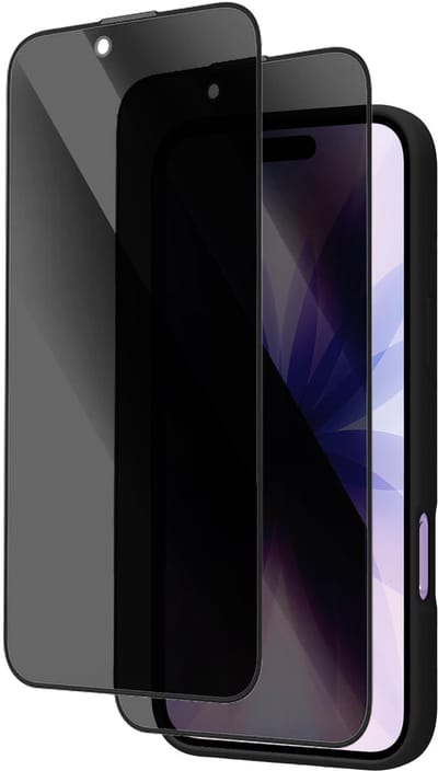 Xssive Hoesje geschikt voor iPhone 17 - Met 2x Privacy Screen Protectors - Zwart