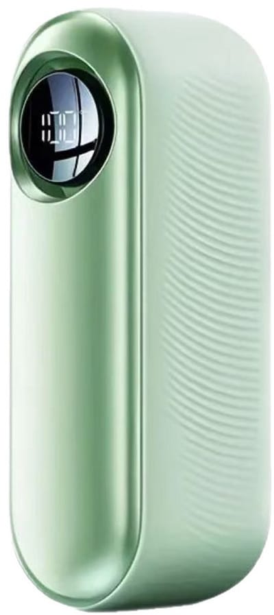 Handventilator – Batterijduur van 3–6 uur – 4000 mAh – Oplaadbaar – Persoonlijke miniventilator – 5 snelheidsstanden – Draagbaar – Lichtgewicht zakventilator – Geschikt voor reizen, kamperen, kantoor buitengebruik – Lichtgewicht stil ontwerp – Groen