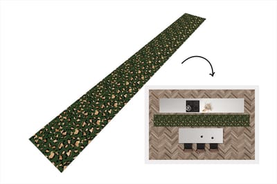 Keukenloper - Keukenmat - Panter - Goud - Patronen - Luxe - 400x50 cm - Keuken vloerkleed