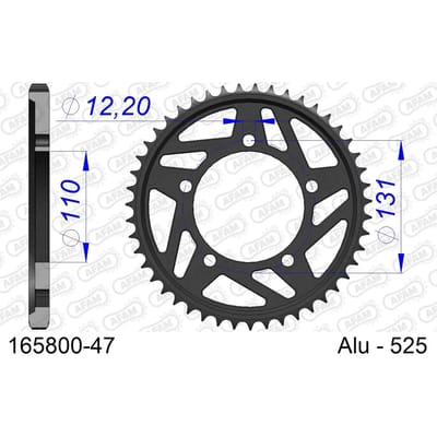 Tandwiel Afam 525 47 dents