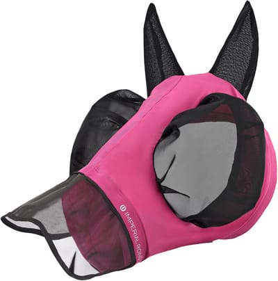Imperial Riding - Vliegenmasker met Neus - IRHTrail Ride - Pink - Maat Full