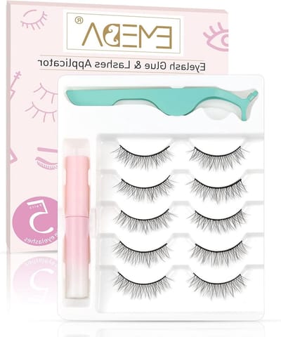 Nepwimpers Set - Valse Wimpers - Natuurlijke Look - Handgemaakt en Zacht - 5 Paar - Natuurlijk