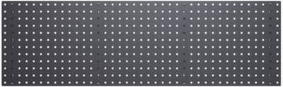 Bodempaneel Perfo XL, gatgrootte 9,2 x 9,2 mm, B 1981 x D 13 x H 457 mm, plaatstaal met poedercoating, antracietgrijs RAL 7016