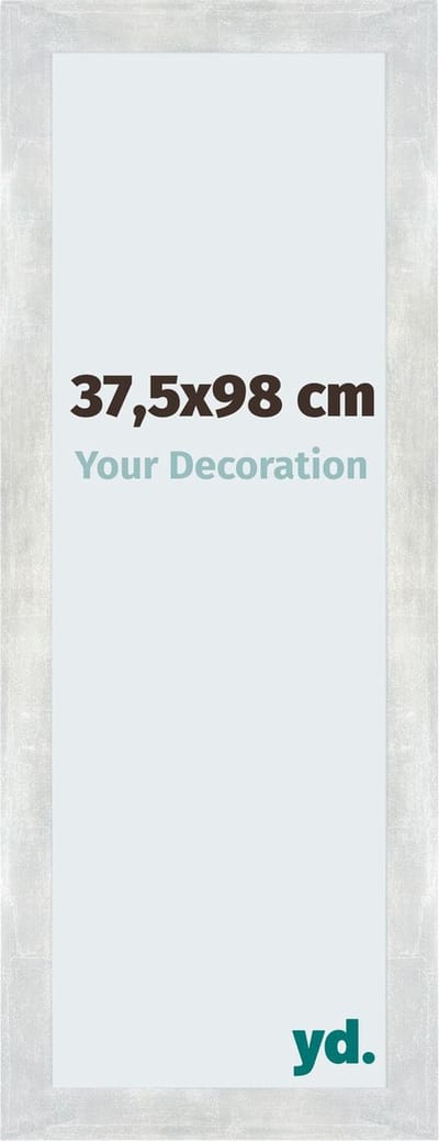 Your Decoration - Fotolijst 37,5x98 cm - MDF - Zilver Glanzend Vintage - Mura