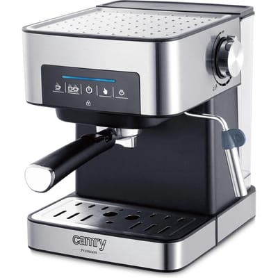 Drukkoffiezetapparaat 15 bar, 1600 ml, zilver-perfect voor espresso en cappuccino!