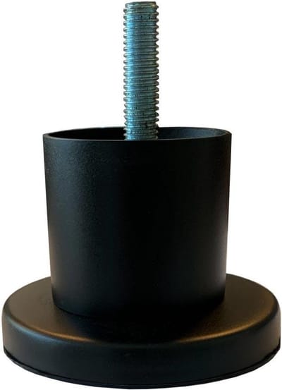 FLE - Stalen meubelpoot zwart rond ø 4,2 cm en hoogte 5 cm (M8)
