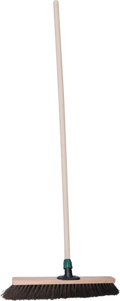 Brumag Straatbezem Blacky voor buiten terras tegels en klinkers - Harde bezemkop 50 cm breed - Houten steel van 139 cm