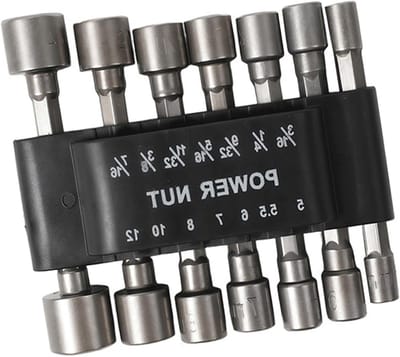 Dopsleutelset van 14 stuks met binnenzeskant en bit-adapters voor boren en accuschroevendraaiers, ideaal voor klussen en reparaties