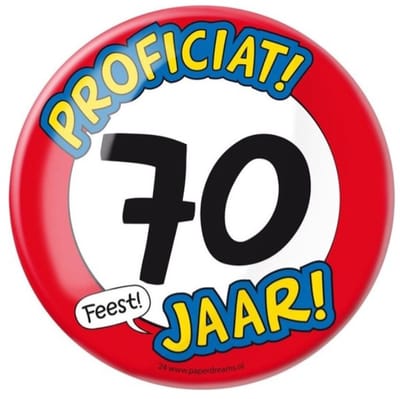 Paperdreams - Button XL - 70 Jaar